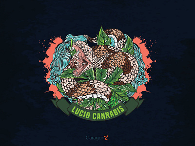 Lucid Cannabis angry animal background beast branding cannabis cartoon character cobra danger design face green head icon marijuana nature poison power