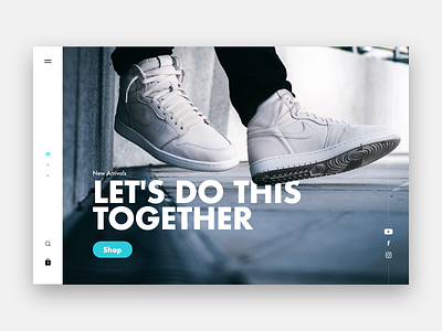 Sneakers Store Concept design nike product shopping sneakers ui ux web web design website