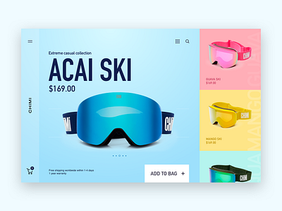 Chimi  - Goggles landing page concept