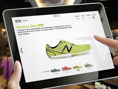 New Balance - Shoe Advisor app interactive new balance product run ui user interface web design