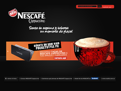 Nescafé Cappuccino animation black cappuccino nescafe ui ux website