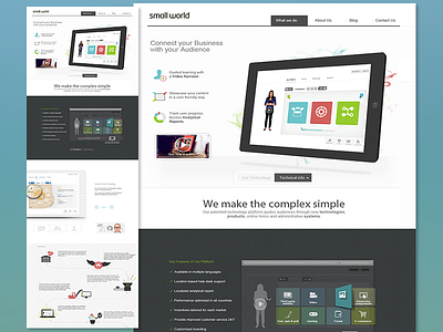 SmallWorld design mobile responsive ui ux website