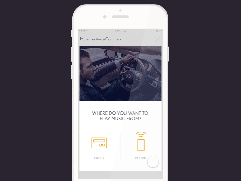 Lexus - Onboarding app black car design iphone lexus list mobile toyota
