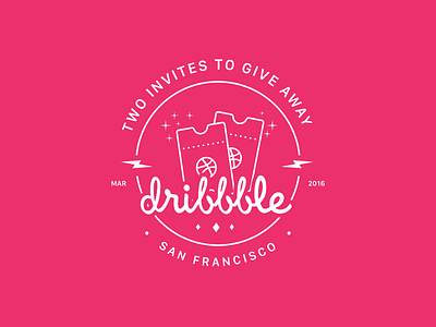 Dribbble Invite badge design dribbble icon illustration invite logo pink