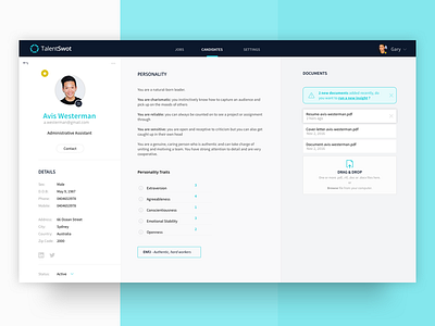 TalentSwot Candidate Profile