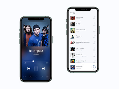 Music player design mobile music play playlist songs ui