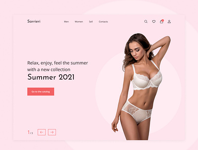 Sarrieri design ecommerce interaction mobile shop swimwear ui underwear ux webdesign