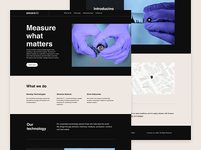 Ancera landing page design desktop interaction landing redesign ui ux webdesign website