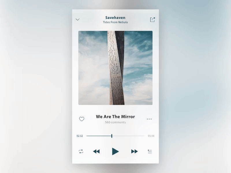 a music player ae animation motion music player