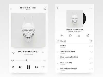 ui of a music player