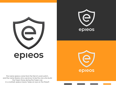 Epieos Logo Concept Proposal app art branding design flat icon logo minimal vector website