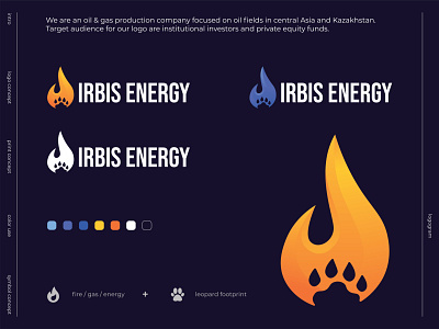 Irbis Energy Logo Concept art branding design flat icon illustrator logo minimal typography vector