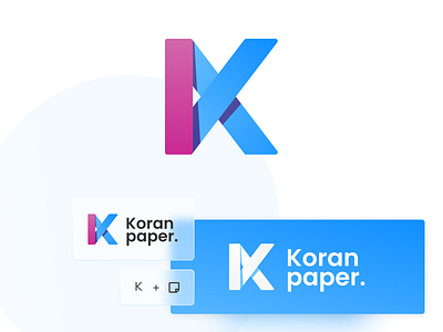 Koran Paper Logo app branding design flat logo minimal ui vector website