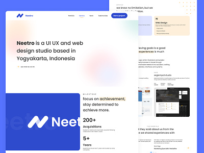 Neetro Web Design blue blue web modern web web agency web design web ui ux