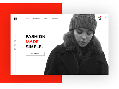 Fashion Shop Web Page design figma icon minimal shop typography ui ux web website