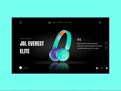 JBL headphones shop design figma headphones icon jbl minimal shop typography ui ux web website