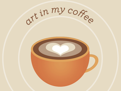 art on my button archer artinmycoffee brown meaganfisher orange