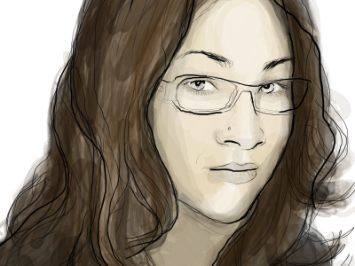 Progress advanced digital imaging class photoshop self portrait wacom tablet