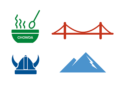 Office Icons boston bridge chowda denver iconography icons illustration mountain san francisco stockholm thoughtbot viking