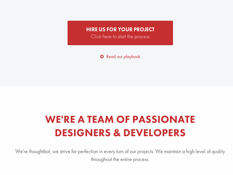 Hire us animation animation button css3 form futura gif interaction design portfolio redesign scroll thoughtbot transition