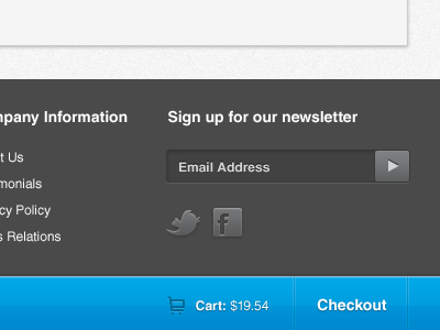 The Bottom Right ecommerce helvetica iconsweets input newsletter social ui