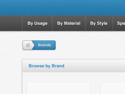 Breadcrumb blue breadcrumb depth ecommerce home icon iconsweets navigation shading texture theme ui user interface