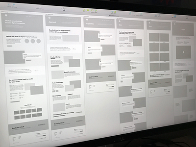 Skookum wires agency consultancy marketing process sketch wireframes