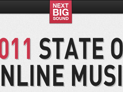2011 State of Online Music annual report data din din condensed web music nbs next big sound one page