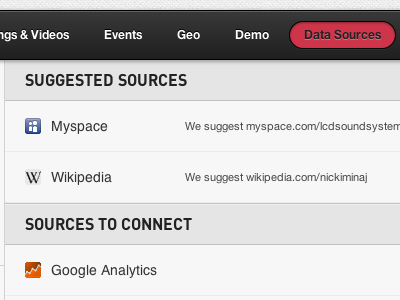 Refined Data Sources