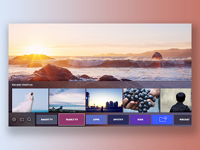 UI Concept for Samsung Smart TV II concept gradient graphic design tv ui user interface web
