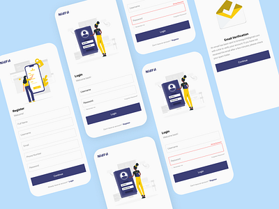 Login/Register - Mobile App design login register signup ui