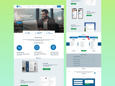 Landing page for a Resume Website branding deesing landing page ui