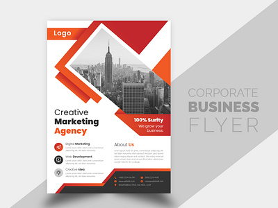 Creative And Simple Corporate Business Flyer Design Template By Design All On Dribbble