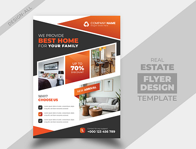 Real Estate Business Flyer Design Template a4 best flyer templates design brand branding brochure brochure cover business business flyer design businessflyer corporate corporate flyer cover flyer design home house real estate real estate branding real estate flyer real estate logo realestate