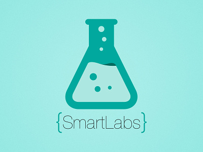 SmartLabs Logo beaker branding code lab laboratories logo science
