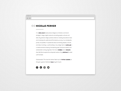 Personal Splash Page alianza black brandon grotesque macaw minimalist portfolio ui ux web white