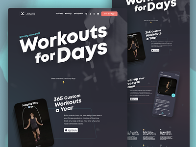 Workouts for Days branding jump rope jumprope mobile app subscription typography ui ux workout