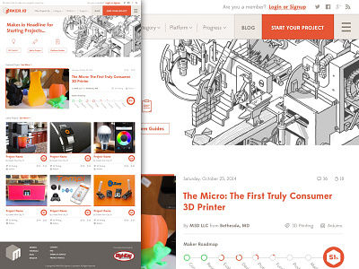 Maker.io Homepage Concept community comp diy illustration iot landing page maker maker.io pitch ui ux