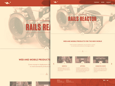 Rails Reactor Site Concept agency branding portfolio showcase steampunk ui ux