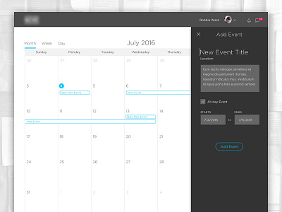 LMS – Calendar Add Event add calendar event gotham learning lms management responsive tabs ui ux web