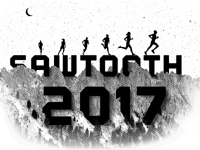 Sawtooth Relay 2017 Shirt halftone mountain race relay running sawtooth shirt typography