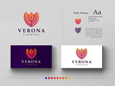 Verona Flowers flower brand flower branding flower design flower idea flower illustration flower logo leaf logo letter brand letter idea letter logo letter mark letterdesign lettermark logo mark nature art nature design nature logo plant logo tree logo wordmark