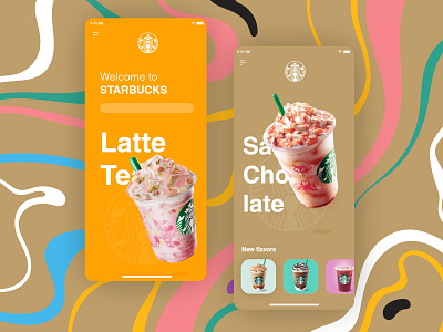 starbucks app concept app design drinks flat illustrator minimal mobile starbucks ui uidesign ux website