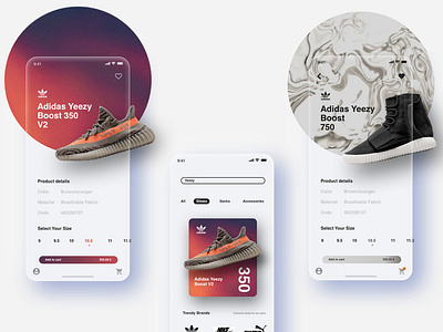 Sneakers app UI app art branding design icon illustration illustrator minimal ui ux