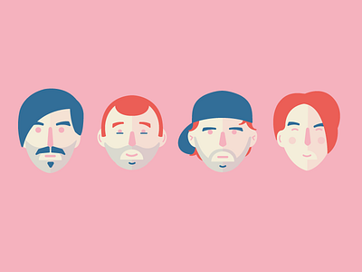 Portraits design faces icons music simplistic portraits red hot chili peppers