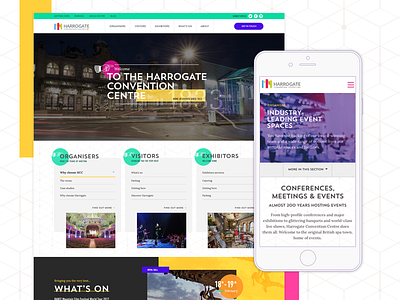 Harrogate Convention Centre Website design harrogate layout mobile responsive ui web design