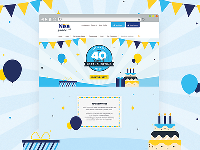 Nisa 40th Birthday design graphic design illustration landing page ui ux website
