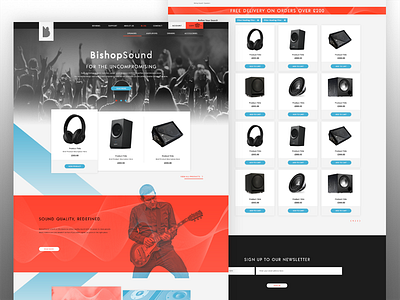 Bishop Sound design graphic design illustration landing page ui ux website