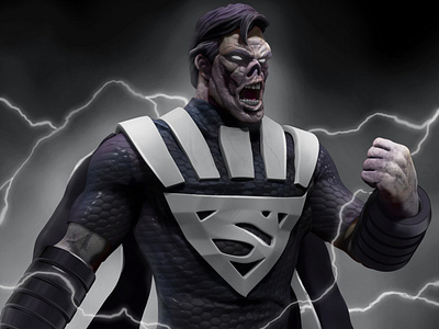 Zombie Superman Sculpt 3d model design polypainting zbrush zbrush pixlogic