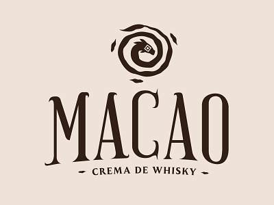 Macao Logo brand branding cacao chocolate graphic design logo vector whisky